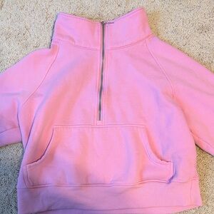 Pink Half-Zip Women's Top